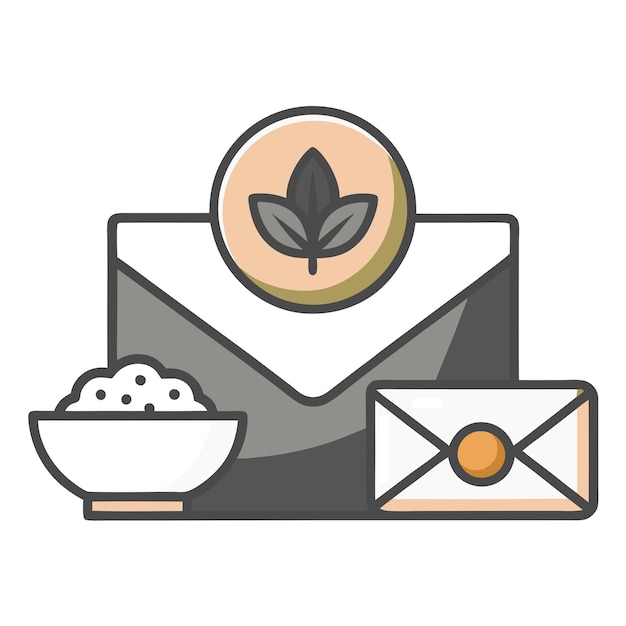 Contact icon and envelope